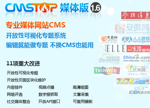 CmsTop 1.6 正式发布 打造专业媒体网站CMS2012