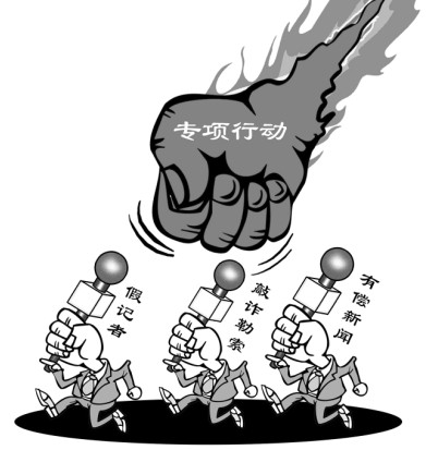 打击新闻敲诈和假新闻专项行动